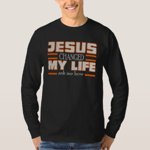 Camiseta Jesus Colorido Mudou Minha Vida Cristo Devoto Jesu