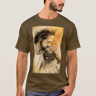 Camiseta Jesus Com Cachorro Pug Pug Lover