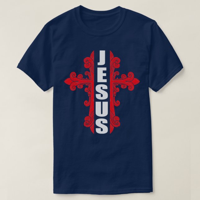 Camiseta Jesus com chá cruzado (Frente do Design)
