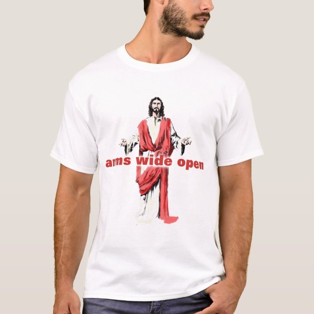 Camiseta Jesus com os braços largos abre 01 (Frente)