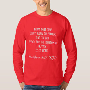 Camiseta JESUS Começou A Pregar: Repente - Capa Longa Verme