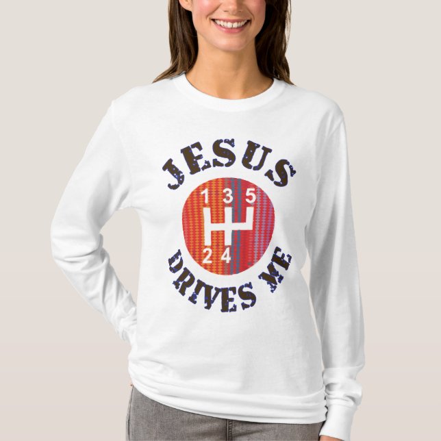 Camiseta Jesus conduz-me o hoodie cristão das mulheres (Frente)