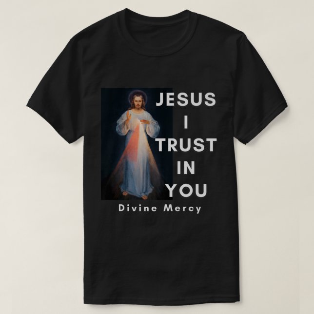 Camiseta Jesus, Confio Em Ti Compaixão Gráfico Divino Catól (Frente do Design)