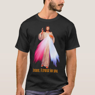 Camiseta Jesus, confio em você, imagem divina do Compaixão