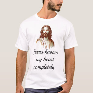 Camiseta Jesus Conhece Meu Coração Completamente