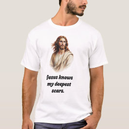 Camiseta Jesus Conhece Minhas Cicatrizes Mais Profundas Cam