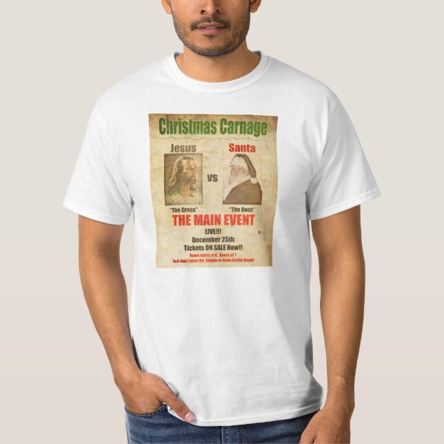 Camiseta Jesus contra o papai noel (Frente)