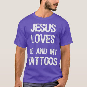 Camiseta Jesus Cristo ama tatuagens e o seguidor cristão