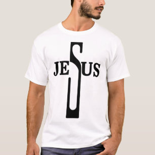 Camiseta Jesus Cristo Atravessa a fé cristã em Deus Sente E