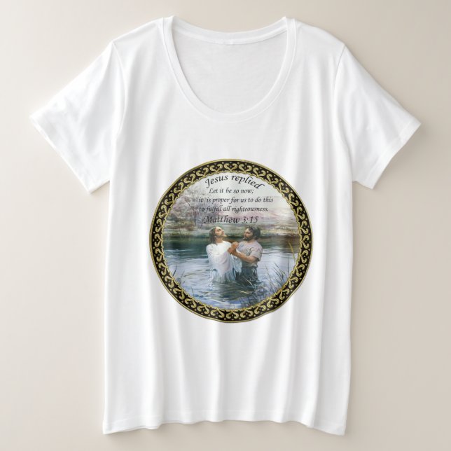Camiseta Jesus Cristo Batismo imagem dois (Frente do Design)