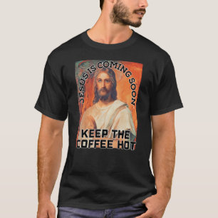 Camiseta Jesus Cristo Café Amar Voltar Em Breve Cristo