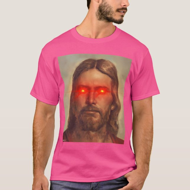 Camiseta Jesus Cristo com olhos vermelhos (Frente)