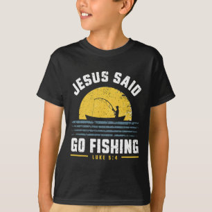 Camiseta Jesus Cristo Disse Vá Pescar Cristão Pescador F