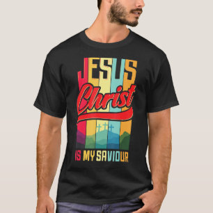 Camiseta Jesus Cristo É Meu Salvador Para As Mulheres Crist