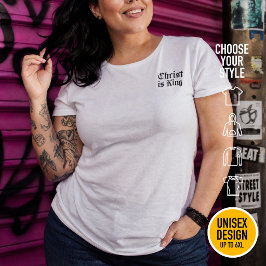 Camiseta Jesus Cristo é Rei - estilo gótico grunge erosiona