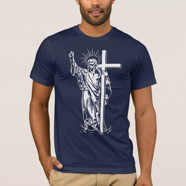 Camiseta Jesus Cristo e uma cruz (Frente)
