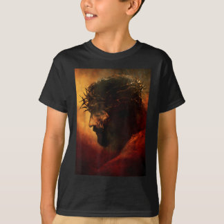Camiseta Jesus Cristo Engraçado Com Coroa De Espinhos Gráfi