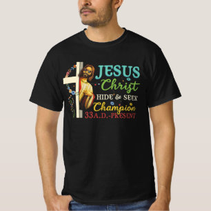 Camiseta Jesus Cristo Esconde-Se E Procura Ateísmo Campeão