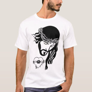 Camiseta Jesus Cristo Garra Arte Cardíaca Sangrando