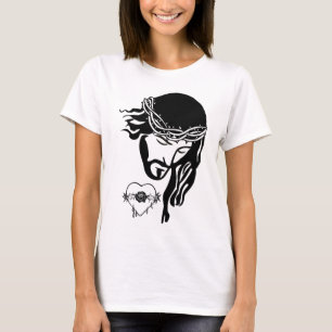 Camiseta Jesus Cristo Joga Arte Cardíaca Sangrando