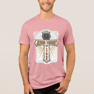 Camiseta Jesus Cristo Minha Esperança Viva Cruz Vintage