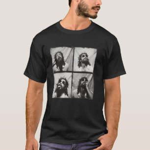 Camiseta Jesus Cristo no estilo da máquina de fotos antiga,