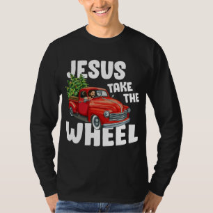 Camiseta Jesus Cristo Pega A Roda Vermelha Caminhão Natal C
