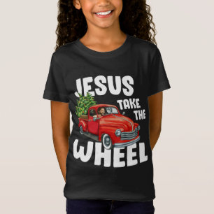 Camiseta Jesus Cristo Pega A Roda Vermelha Caminhão Natal C