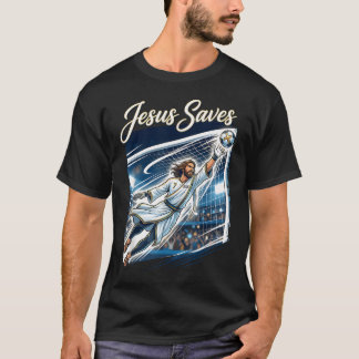 Camiseta Jesus Cristo Salva Goleiro de Futebol Cristão