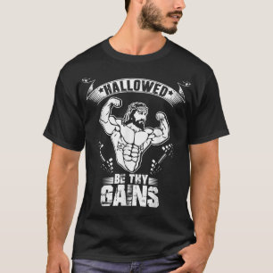 Camiseta Jesus Cristo    TFunny Jesus Levantando Peso 