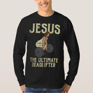 Camiseta Jesus Cristo Trabalhando em Gym Malhação Engraçado