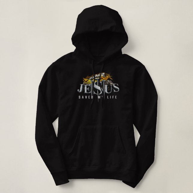 Camiseta Jesus Cross Cristo Salvou Minha Citação De Vida Di (Frente do Design)