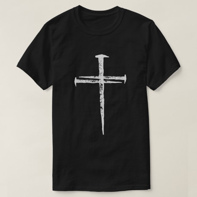Camiseta Jesus Cross Três Unhas Christian Vintage (Frente do Design)