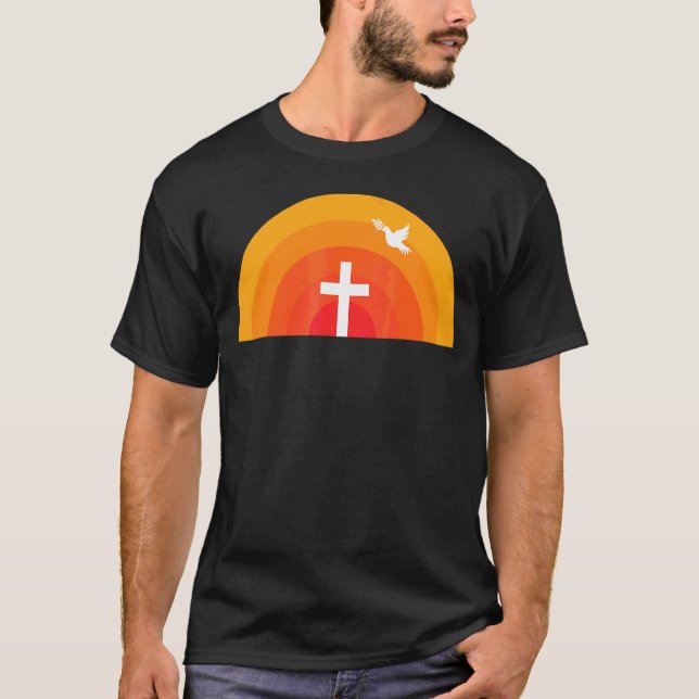 Camiseta Jesus Cruzando A Porta Do Sol Com Fé De Ramo De Ol (Frente)