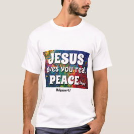 Camiseta JESUS DÁ-LHE PAZ REAL (Homem) 50º aniversário