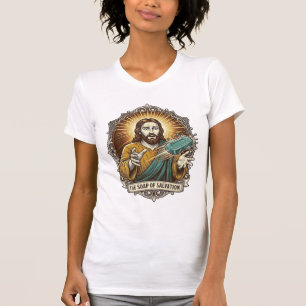 Camiseta Jesus Derrubou Sabão Escorregadio no Banheiro Desa