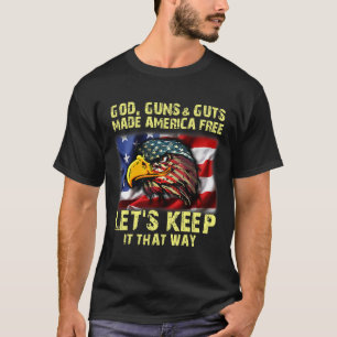 Camiseta Jesus Deus Arma E Artes Fizeram Com Que A América