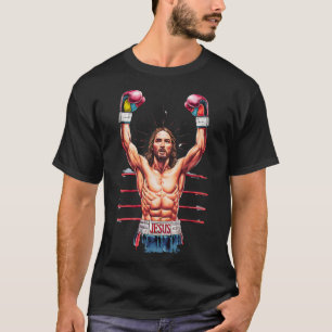 Camiseta Jesus Deus Kickboxing Ou Boxe Vitória Meme Engraça