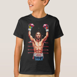 Camiseta Jesus Deus Kickboxing Ou Vitória No Boxe Meme Engr