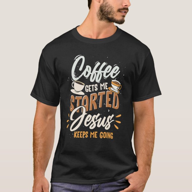 Camiseta Jesus Devotee Café Bebendo Jesus Jesus Jesus Jesus (Frente)