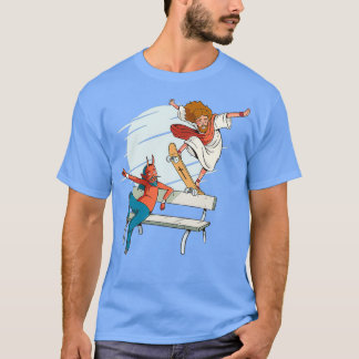 Camiseta Jesus Diabo Jesus E O Mal Cruzado