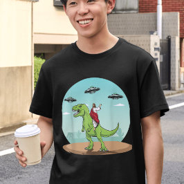 Camiseta Jesus Dirigindo Uma Alienígena De OVNI Engraçado D