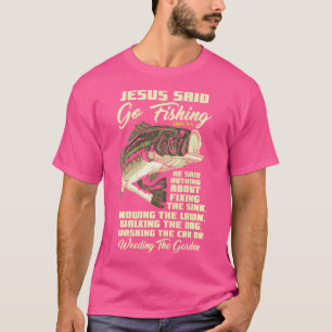 Camiseta Jesus Disse Que Iria Pescar Bíblia De Peixe Bas