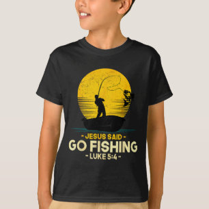 Camiseta Jesus Disse Vá Pescar Lucas 5_4 Pescadores Cristão