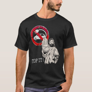 Camiseta Jesus diz não aos carros elétricos