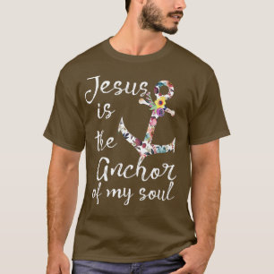 Camiseta Jesus é a âncora da minha alma inspiradora