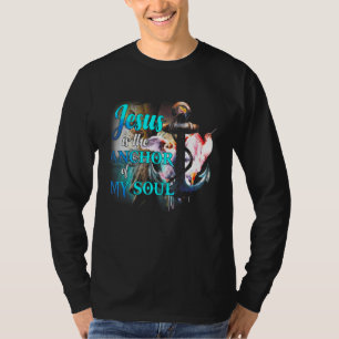 Camiseta Jesus é a âncora da minha alma Jesus Deus cristão