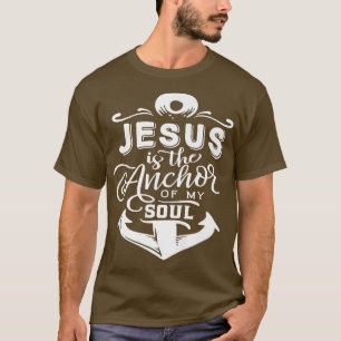 Camiseta Jesus é a âncora do meu Fato de Motivação de Deus