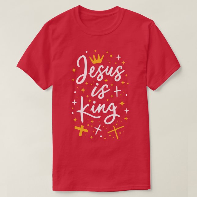 Camiseta Jesus é a citação cristã-rei (Frente do Design)