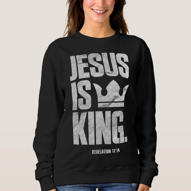 Camiseta Jesus é a citação da Bíblia cristã-rei (Frente)